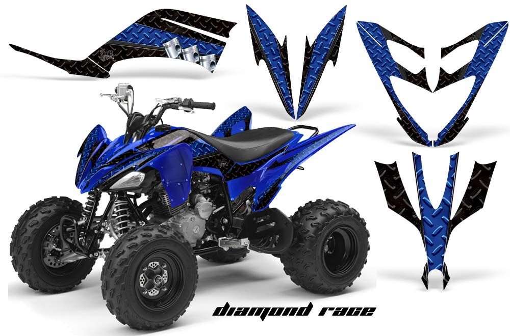 Yamaha Raptor 250 ATV Graphic Kit - 2008-2014 Diamond Race Blue