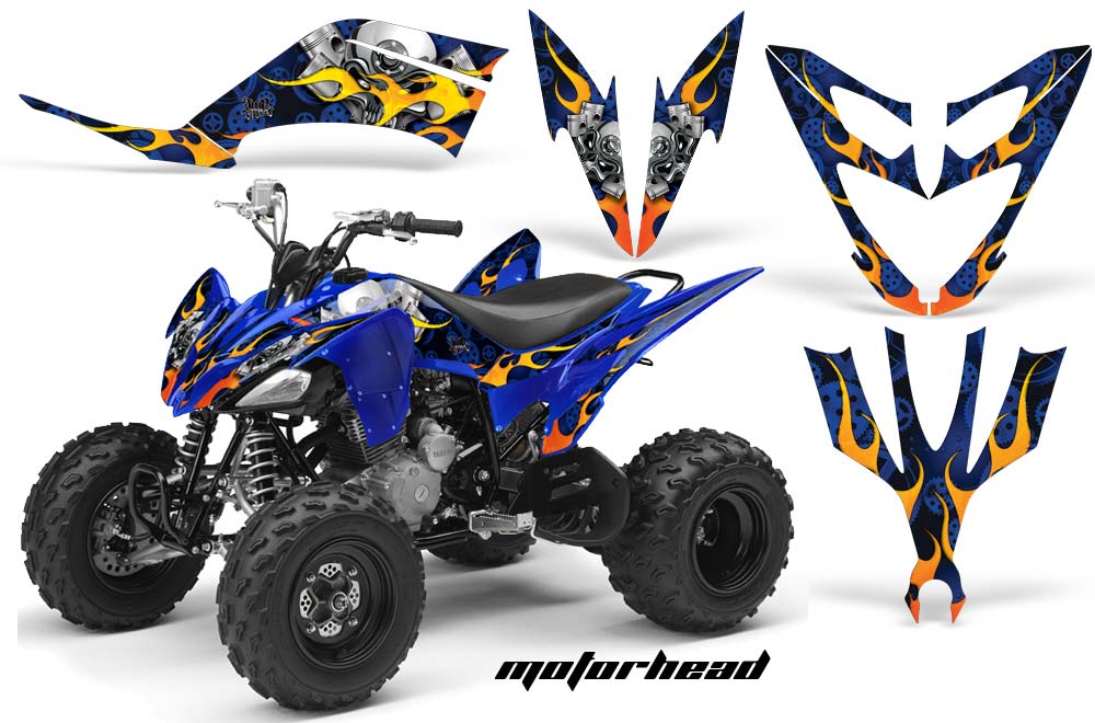 Yamaha Raptor 250 ATV Graphic Kit - 2008-2014 Motorhead Blue