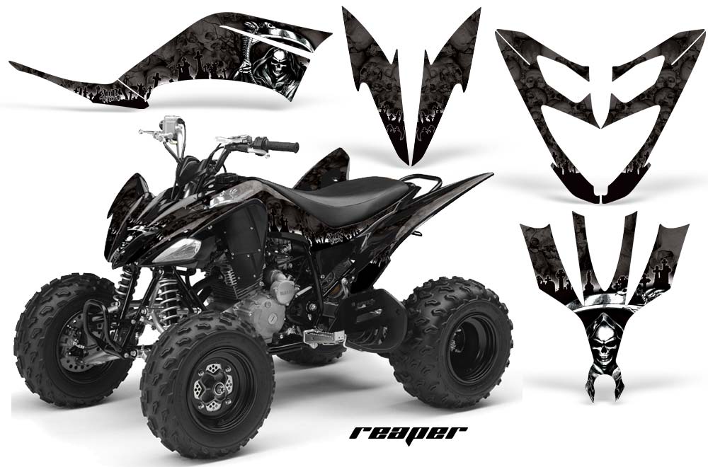 Yamaha Raptor 250 ATV Graphic Kit - 2008-2014 Reaper Black