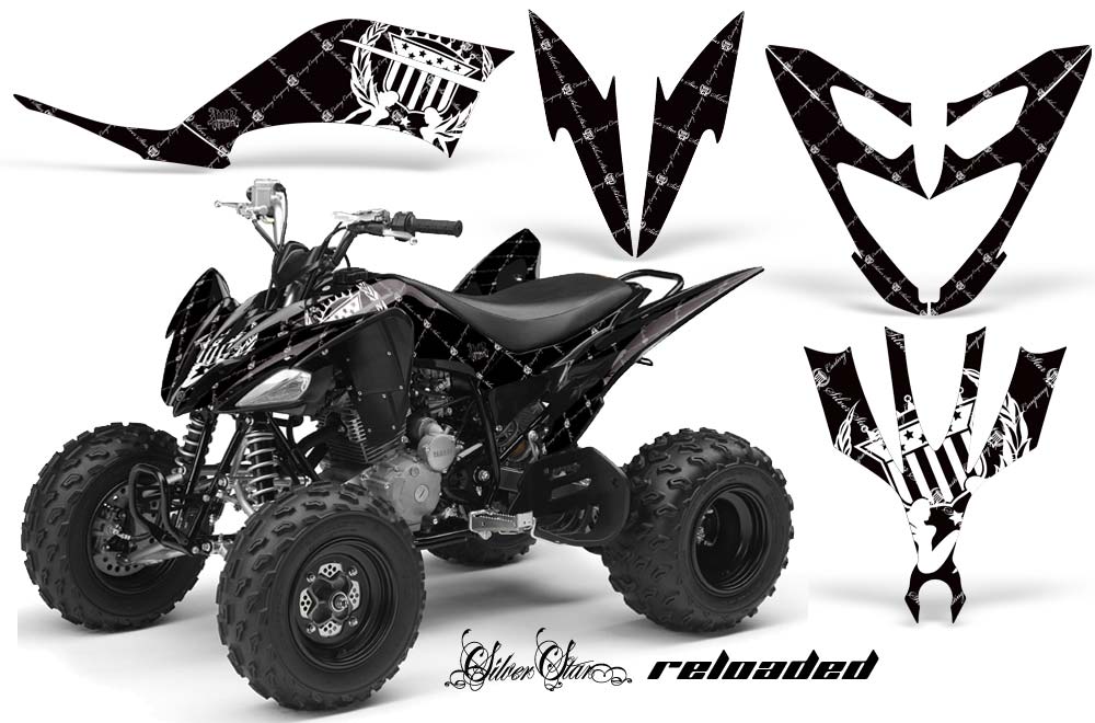 Yamaha Raptor 250 ATV Graphic Kit - 2008-2014 Silver Star - Reloaded White