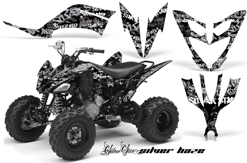 Yamaha Raptor 250 ATV Graphic Kit - 2008-2014 Silver Star - Silverhaze Silver