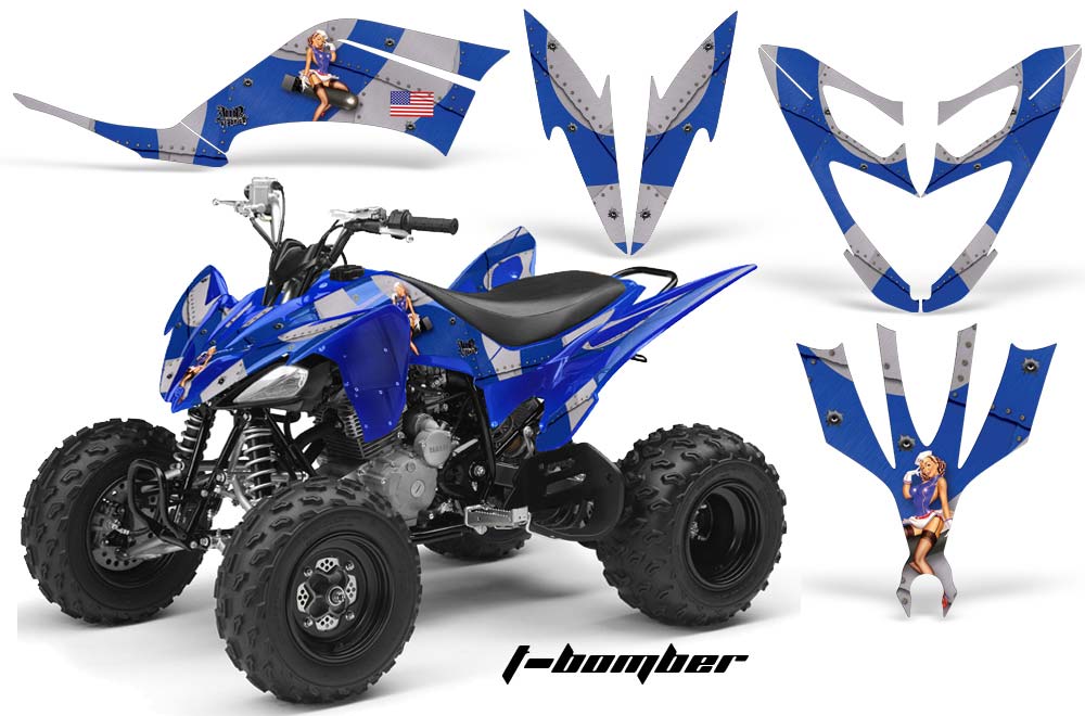 Yamaha Raptor 250 ATV Graphic Kit - 2008-2014 T Bomber Blue