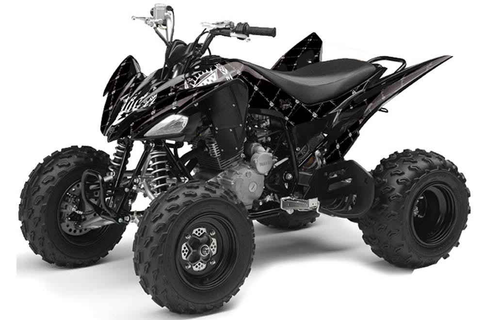 Yamaha Raptor 250 ATV Graphic Kit - 2008-2014 Silver Star - Reloaded White