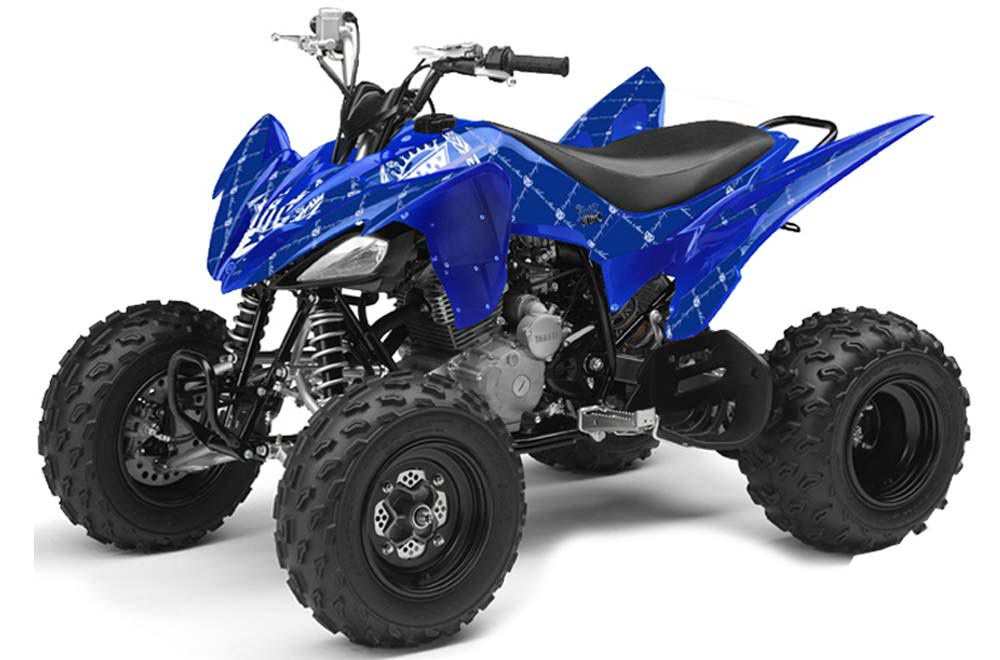 Yamaha Raptor 250 ATV Graphic Kit - 2008-2014 Silver Star - Reloaded White