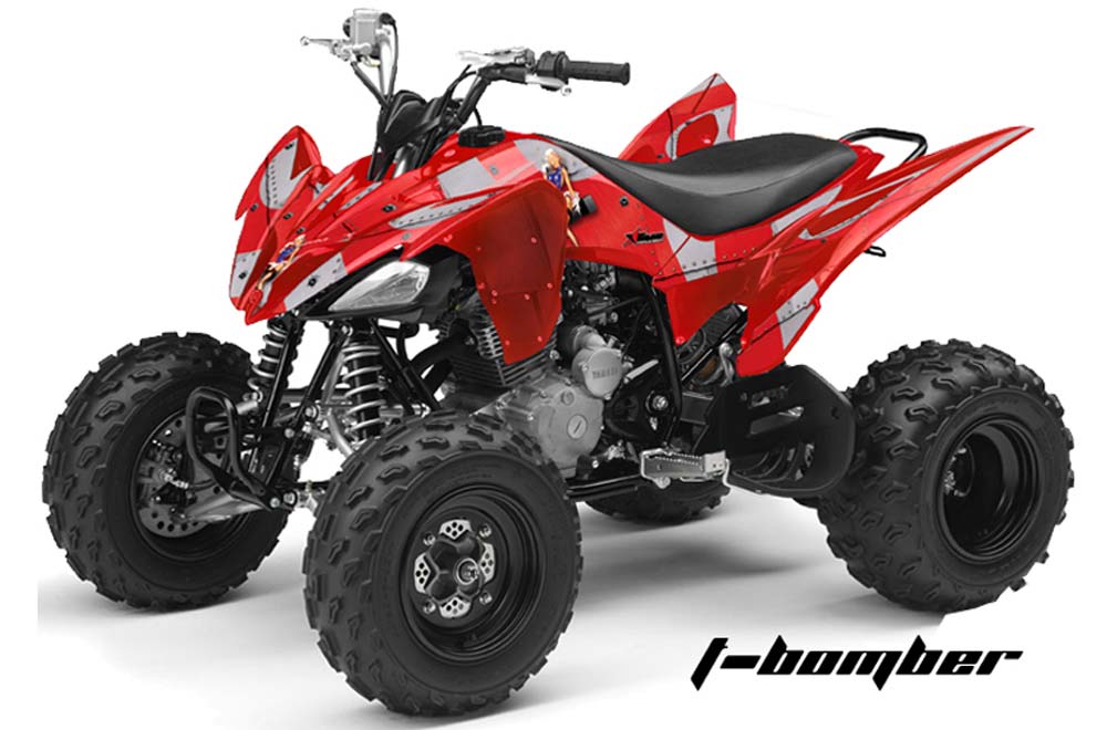 Yamaha Raptor 250 ATV Graphic Kit - 2008-2014 T Bomber Red