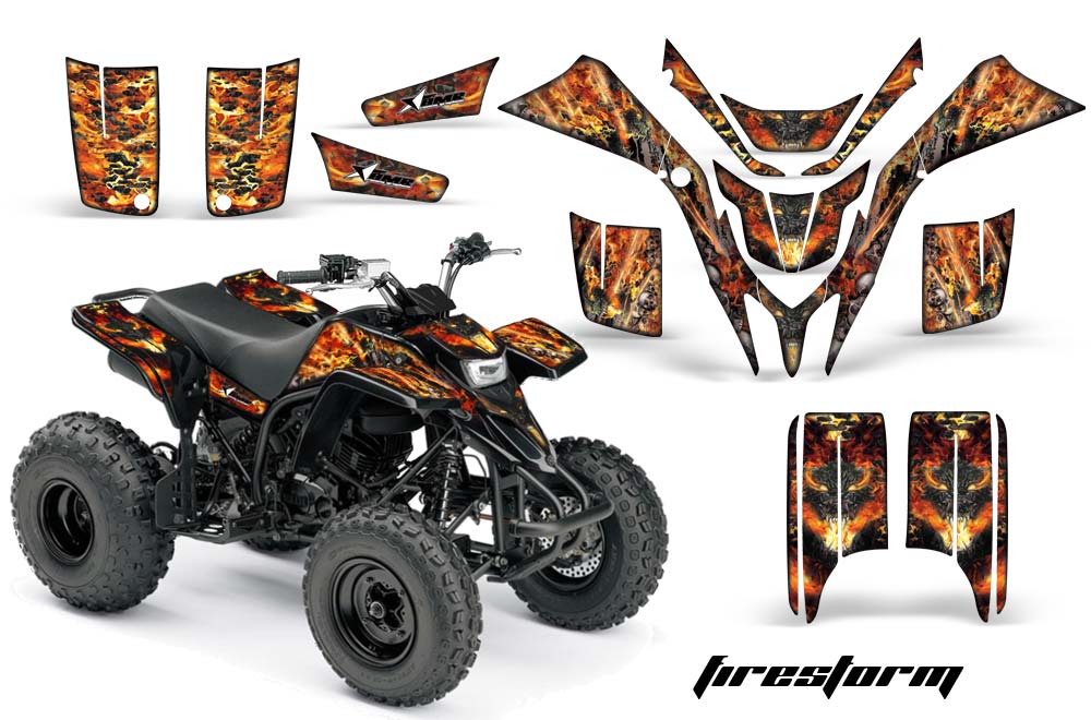 Yamaha Blaster YFS200 ATV Graphic Kit - 1988-2001 Firestorm Black