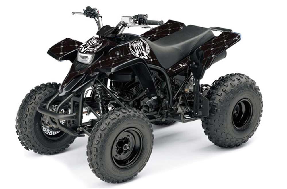 Yamaha Blaster YFS200 ATV Graphic Kit - 1988-2001 Silver Star - Reloaded Black