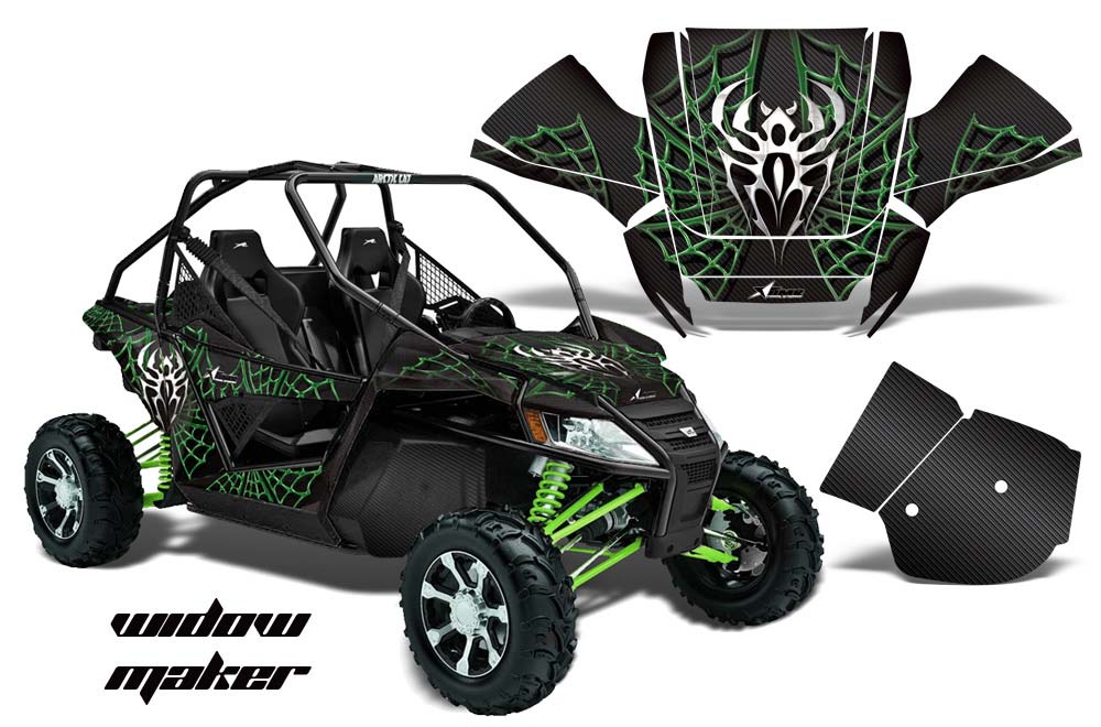 Arctic Cat Wildcat Graphic Kit - 2012-2016 Widow Maker Green