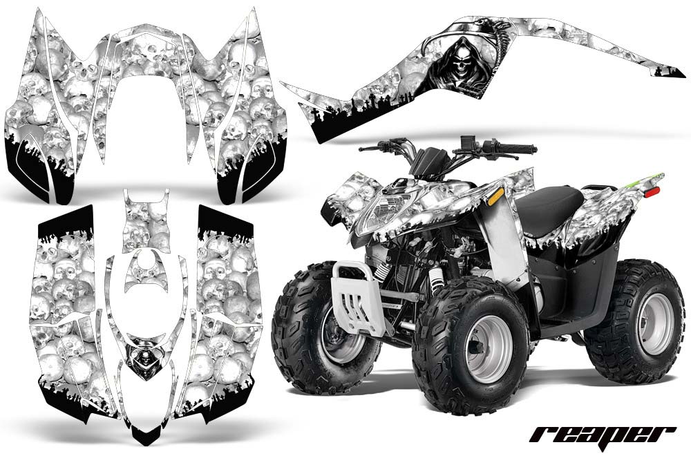 Arctic Cat DVX90 ATV Graphic Kit - 2008-2017 Reaper White