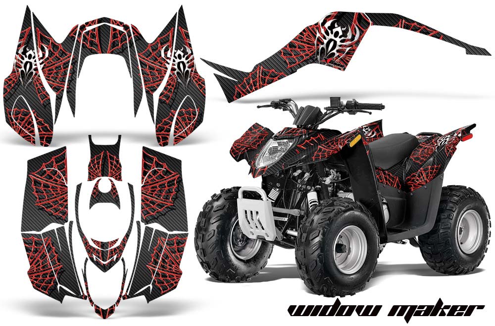 Arctic Cat DVX90 ATV Graphic Kit - 2008-2017 Widow Maker Red