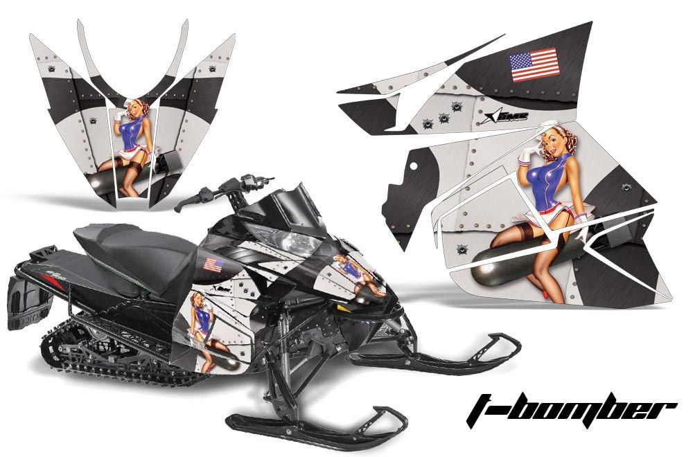 Arctic Cat ProCross Sno Pro Sled Graphic Kit - 2012-2016 T Bomber Black