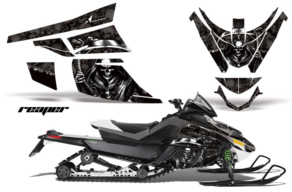 Arctic Cat Z1 Turbo Sled Graphic Kit - 2006-2012 Reaper Black