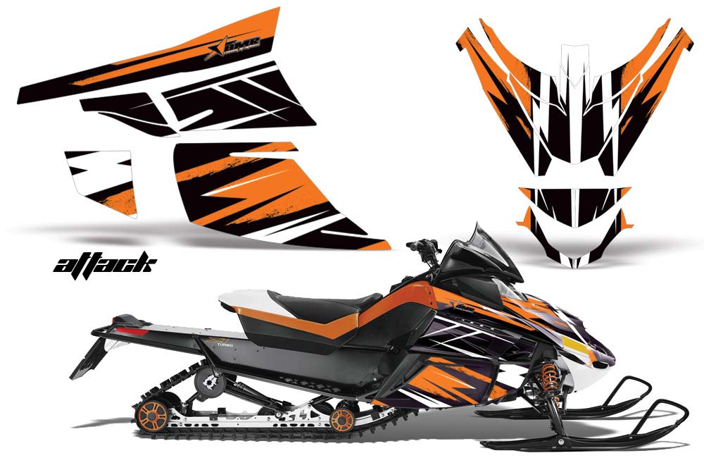 Arctic Cat Z1 Turbo Sled Graphic Kit - 2006-2012 Attack Orange