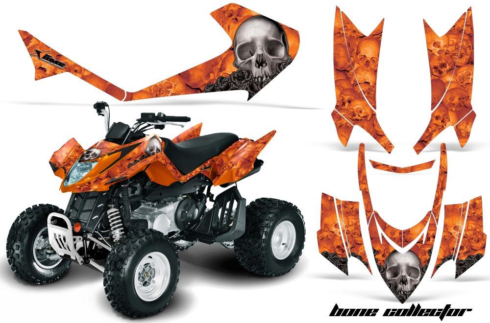 Arctic Cat DVX400 ATV Graphic Kit - All Years Bone Collector Orange