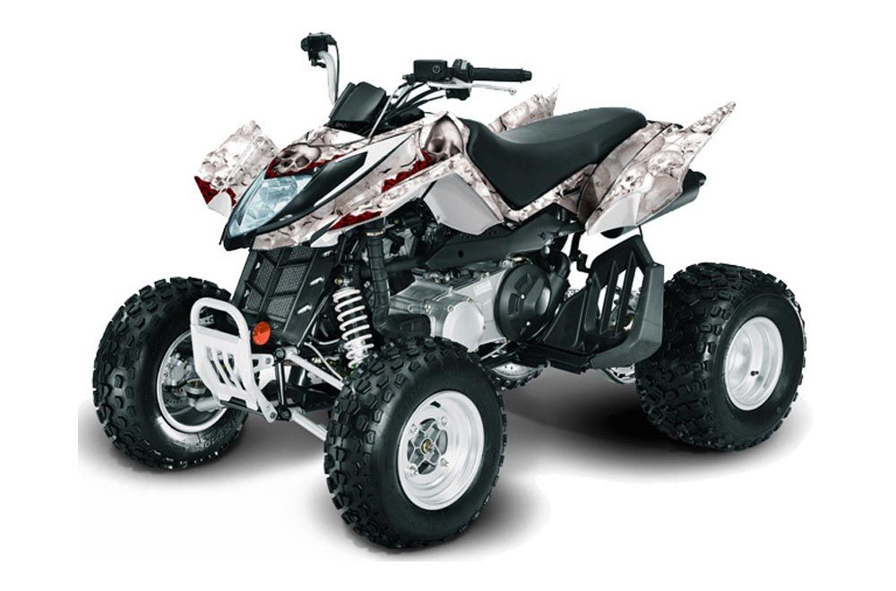 Arctic Cat DVX400 ATV Graphic Kit - All Years Bone Collector White