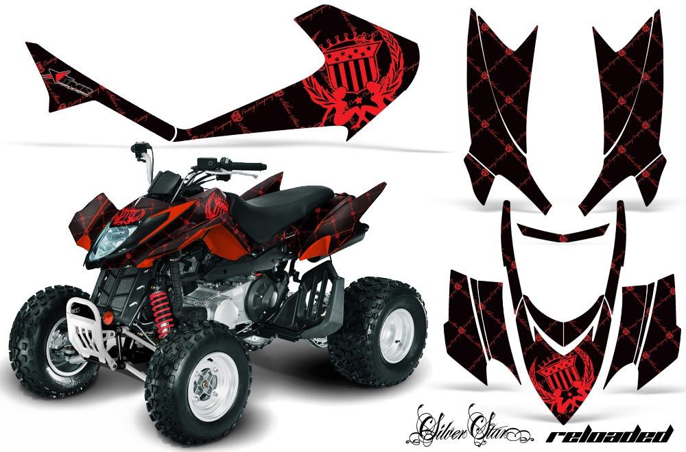 Arctic Cat DVX400 ATV Graphic Kit - All Years SilverStar - Reloaded Red