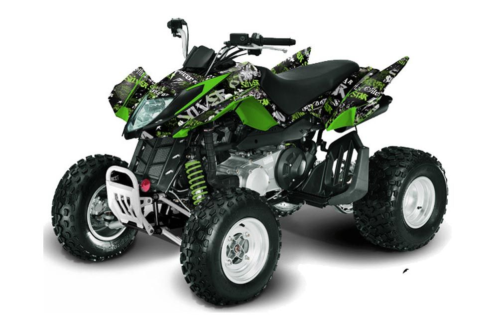 Arctic Cat DVX400 ATV Graphic Kit - All Years SilverStar - Silverhaze Green