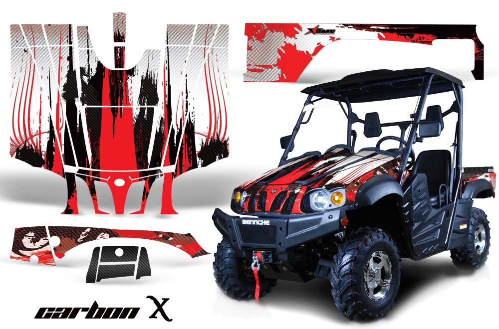 Bennche Big Horn Graphic Kit - All Years Carbon X Red