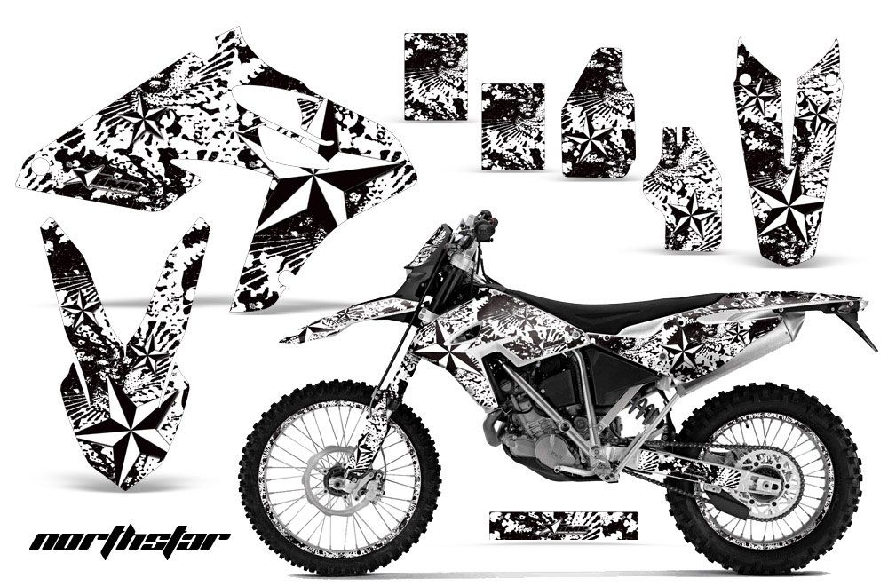 BMW G450x Dirt Bike Graphic Kit - 2010-2011 NorthStar White