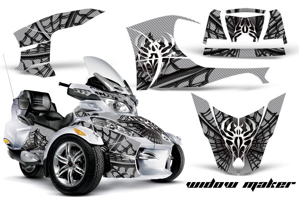 Can Am BRP (RTS) Spyder Graphic Kit - 2010-2012 Widow Maker Black