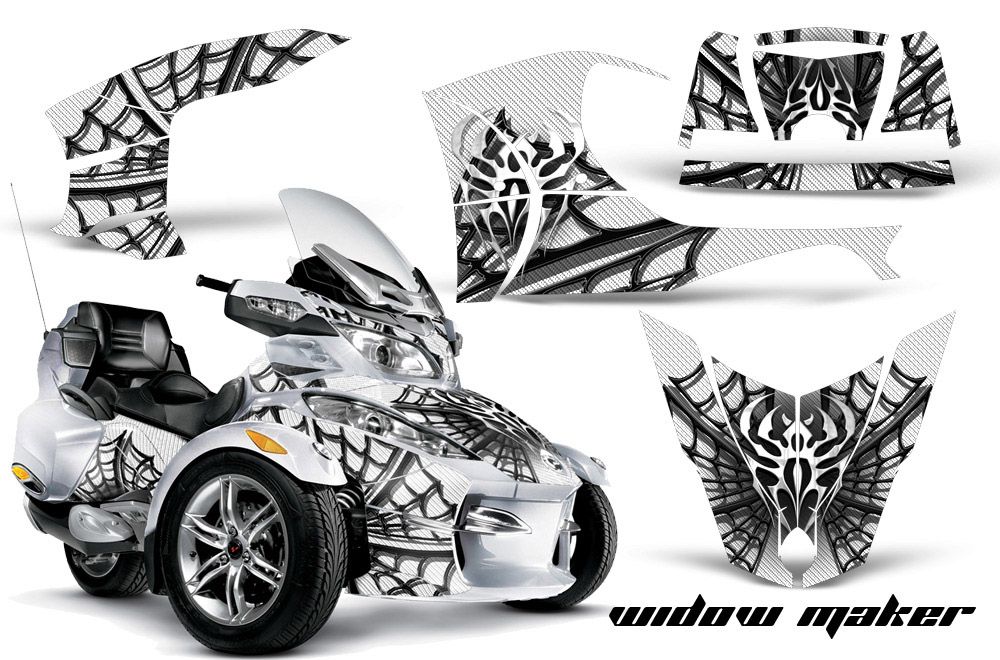 Can Am BRP (RTS) Spyder Graphic Kit - 2010-2012 Widow Maker White