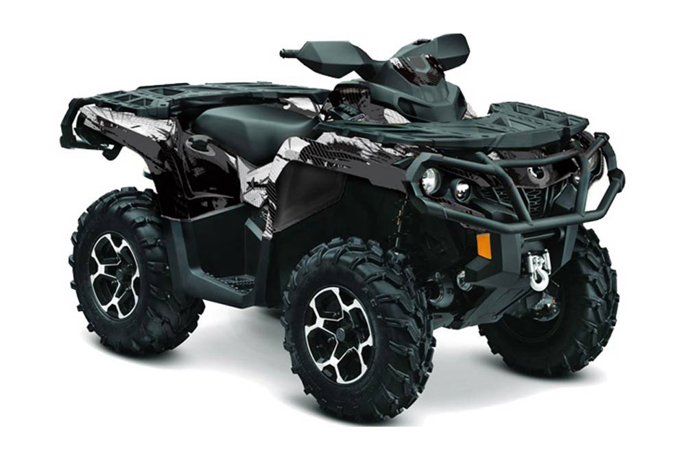 Can Am Outlander XT / DPS / SST ATV Graphic Kit - 2013-2016 Carbon X Black