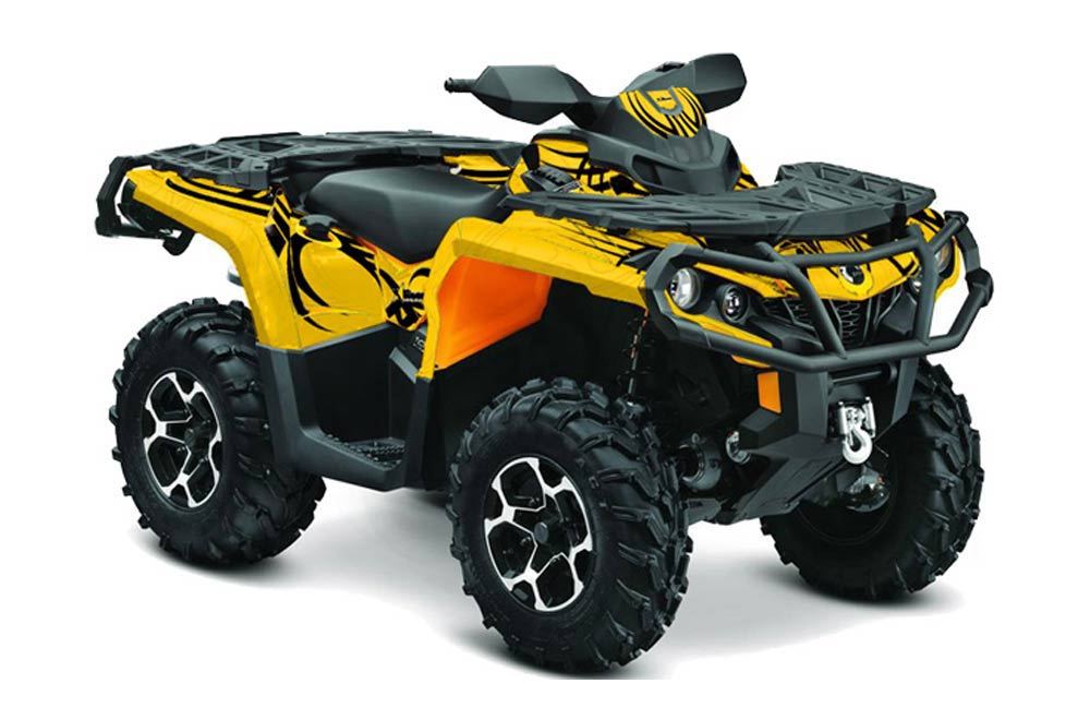 Can Am Outlander XT / DPS / SST ATV Graphic Kit - 2013-2016 Tribe Yellow