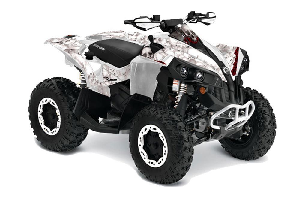 Can Am Renegade 500x/r / 800x/r ATV Graphic Kit - All Years Bone Collector White
