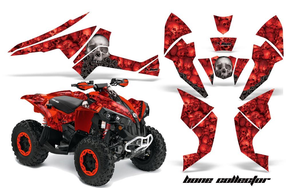 Can Am Renegade 500x/r / 800x/r ATV Graphic Kit - All Years Bone Collector Red