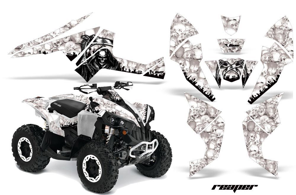 Can Am Renegade 500x/r / 800x/r ATV Graphic Kit - All Years Reaper White