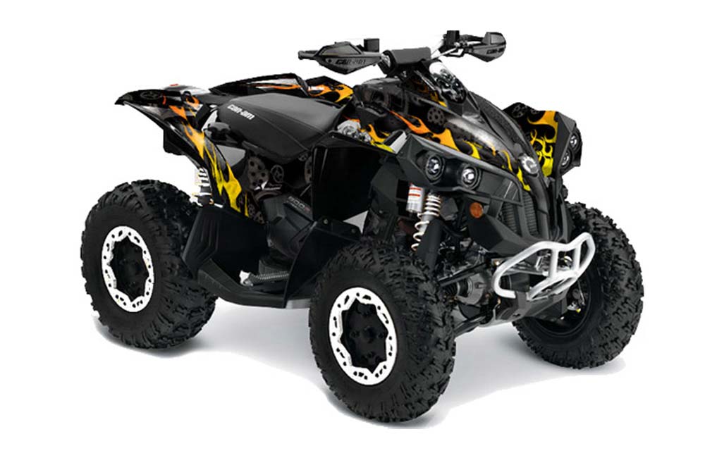 Can Am Renegade 500 / 800 / 1000 ATV Graphic Kit - All Years Motorhead Black