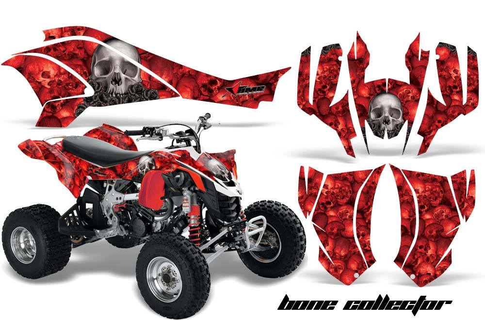 Can Am DS450 / DS450X EFI ATV Graphic Kit - 2008-2016 Bone Collector Red