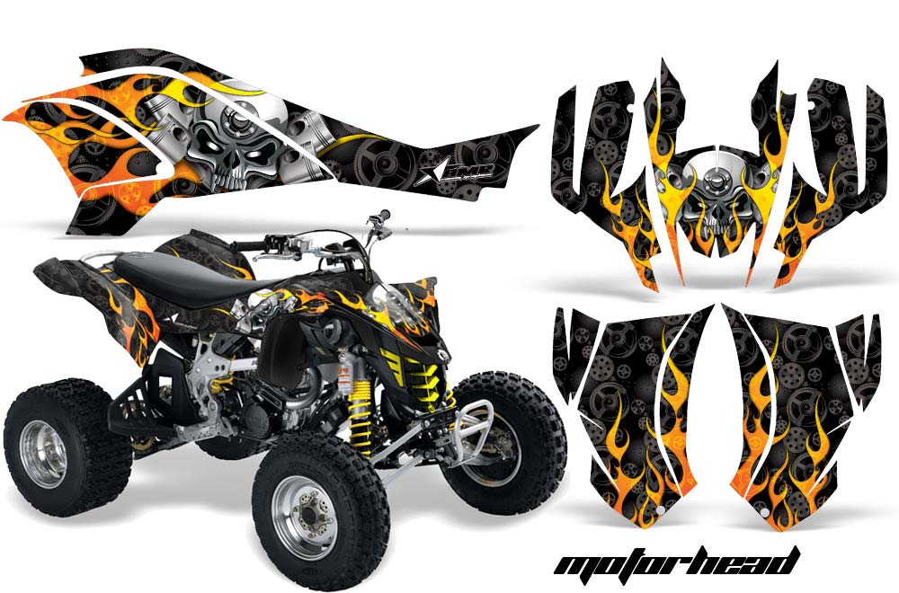 Can Am DS450 / DS450X EFI ATV Graphic Kit - 2008-2016 Motorhead Black
