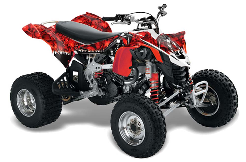 Can Am DS450 / DS450X EFI ATV Graphic Kit - 2008-2016 Reaper Red