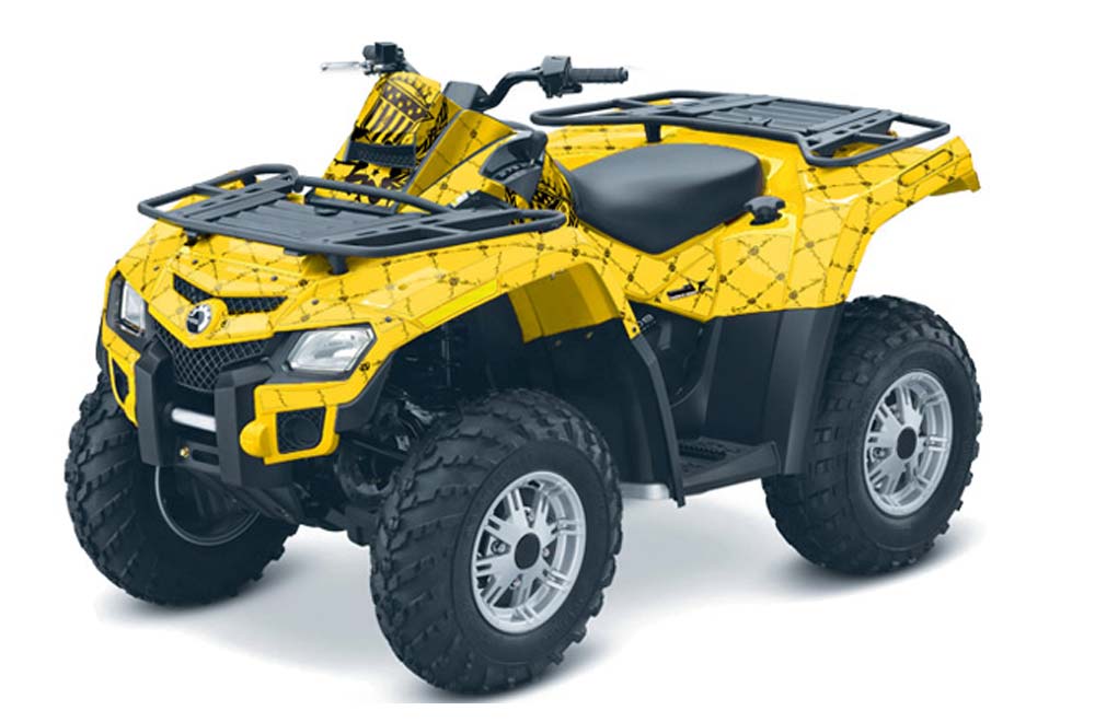 Can Am Outlander EFI 500 / 650 / 800 / 1000 ATV Graphic Kit - 2006-2011 Silver Star - Reloaded Yellow