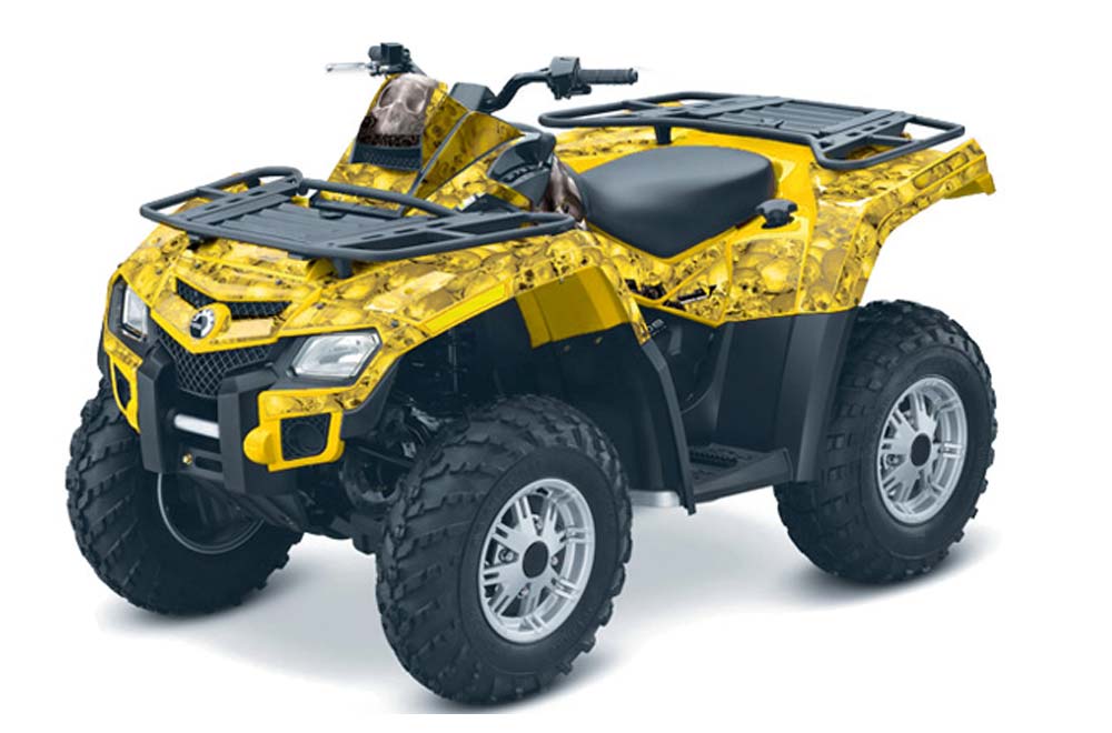 Can Am Outlander EFI 500 / 650 / 800 / 1000 ATV Graphic Kit - 2006-2011 Bone Collector Yellow
