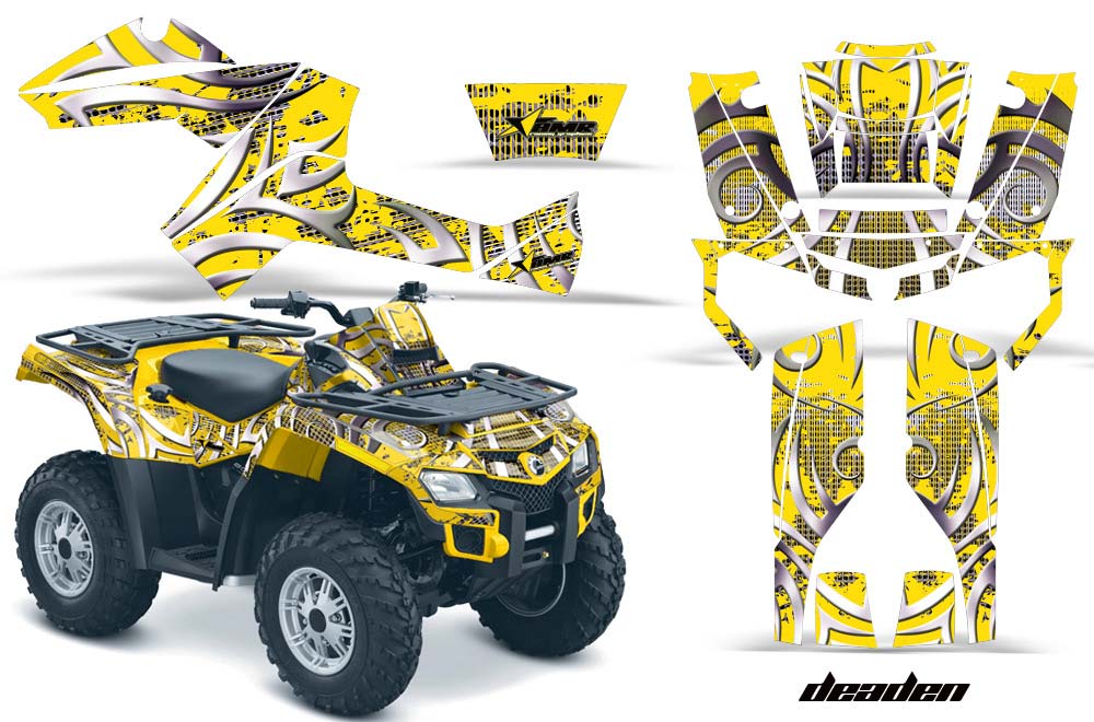 Can Am Outlander EFI 500 / 650 / 800 / 1000 ATV Graphic Kit - 2006-2011 Deaden Yellow