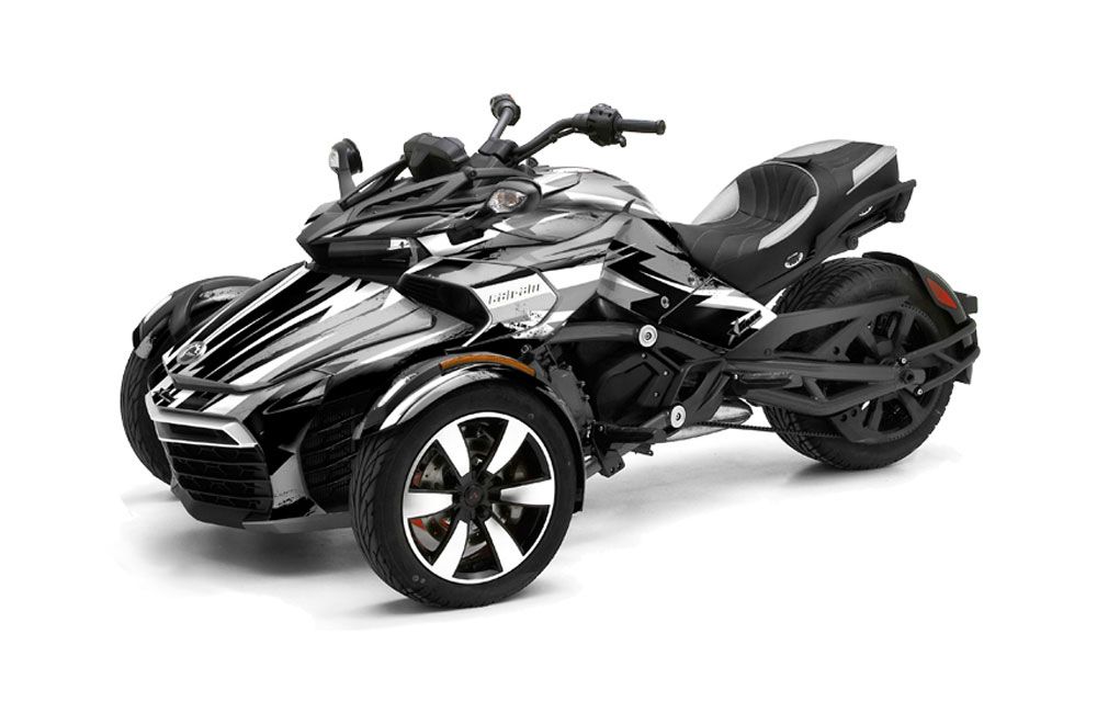 Can Am F3-S Spyder Graphic Kit - All Years Attack Silver
