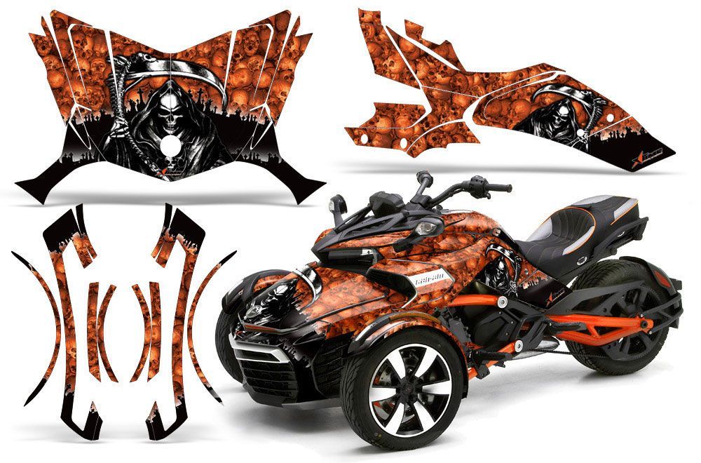 Can Am F3-S Spyder Graphic Kit - All Years Reaper Orange
