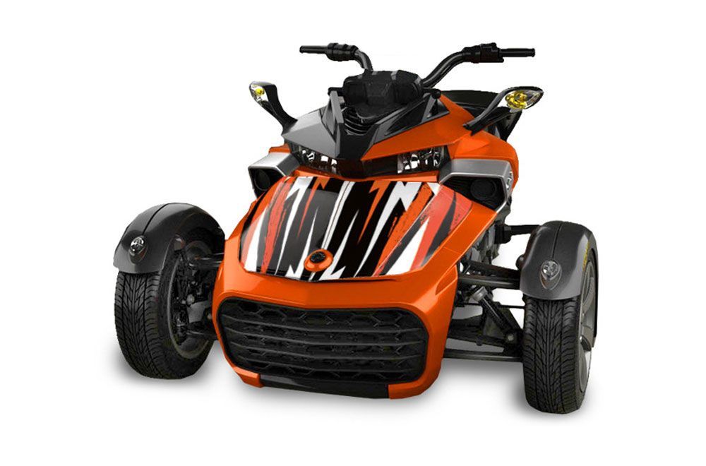 Can Am F3-S Spyder Hood Graphic Kit - All Years Attack Orange