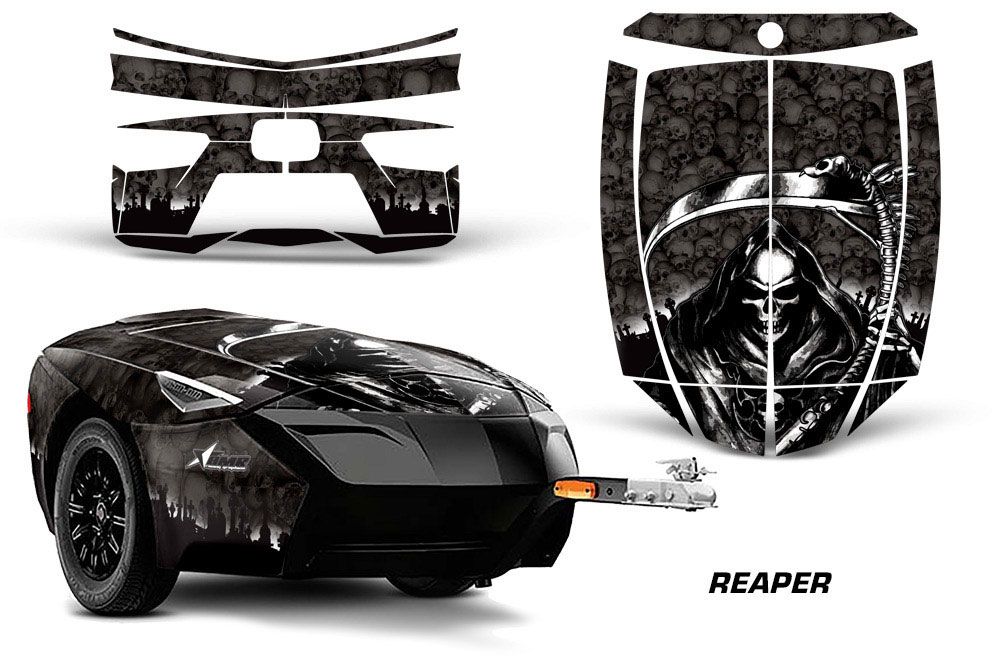 Can Am Spyder Freedom Trailer Graphic Kit - All Years Reaper Black