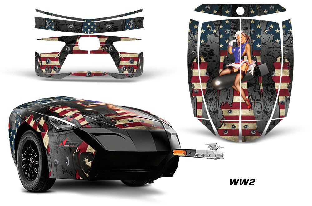 Can Am Spyder Freedom Trailer Graphic Kit - All Years WW2