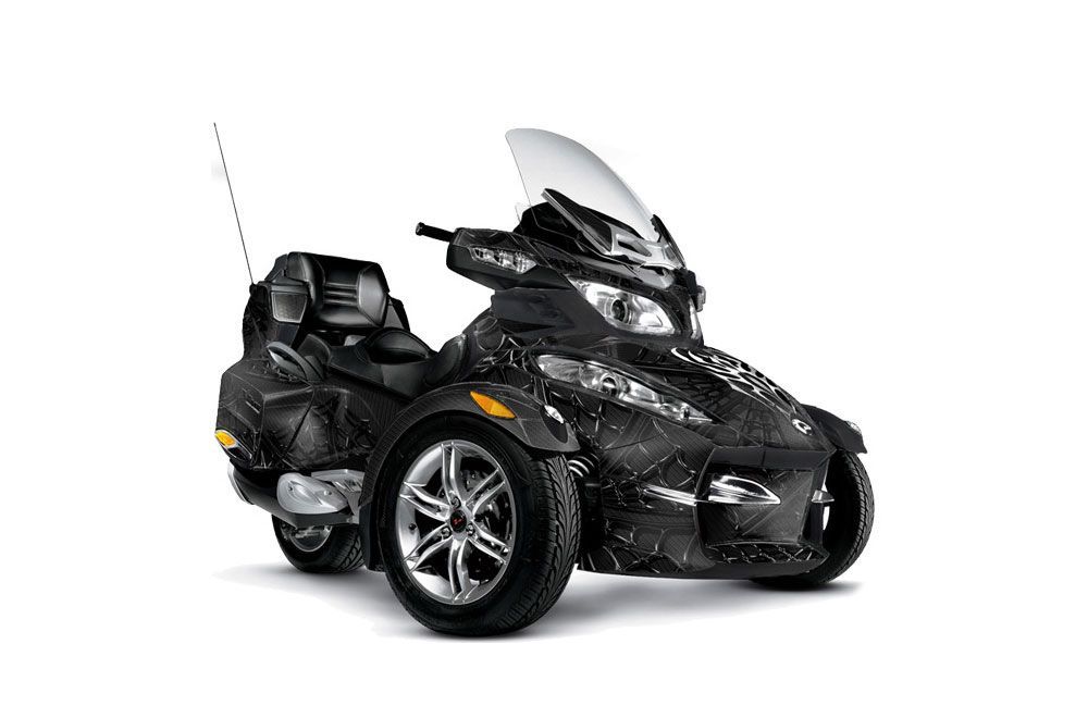 Can Am BRP (RTS) Spyder w/ Trim Kit Graphic Kit - 2010-2012 Widow Maker Black