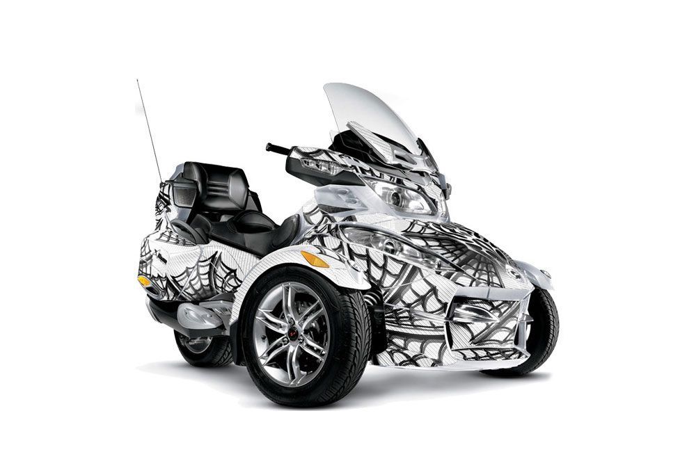 Can Am BRP (RTS) Spyder w/ Trim Kit Graphic Kit - 2010-2012 Widow Maker White
