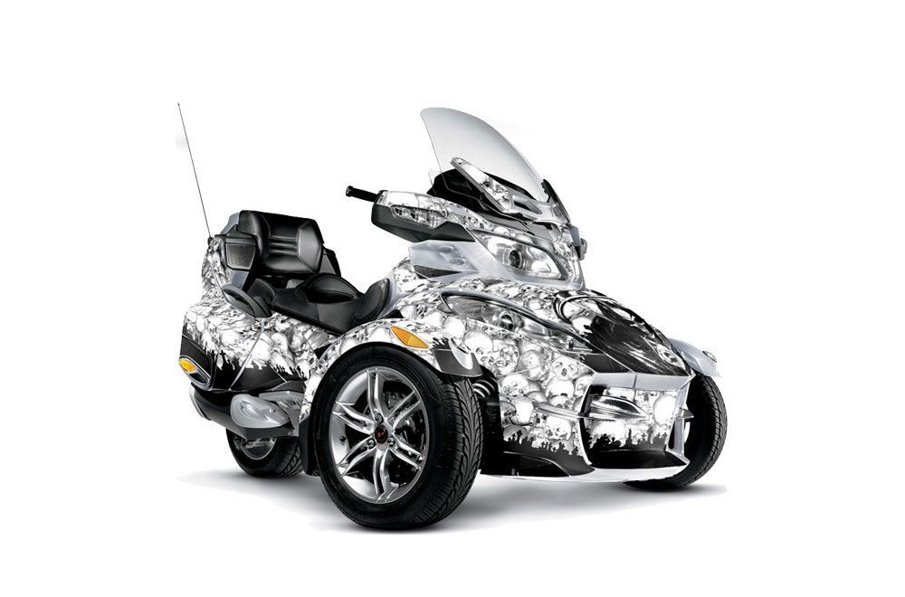 Can Am BRP (RTS) Spyder w/ Trim Kit Graphic Kit - 2010-2012 Reaper White