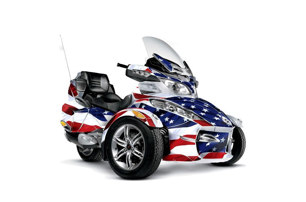 Can Am BRP (RTS) Spyder w/ Trim Kit Graphic Kit - 2010-2012 Stars n Stripes