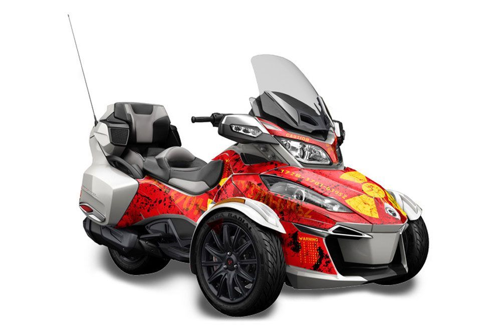 Can Am BRP (RTS) Spyder Graphic Kit - 2014-2016 Meltdown Yellow