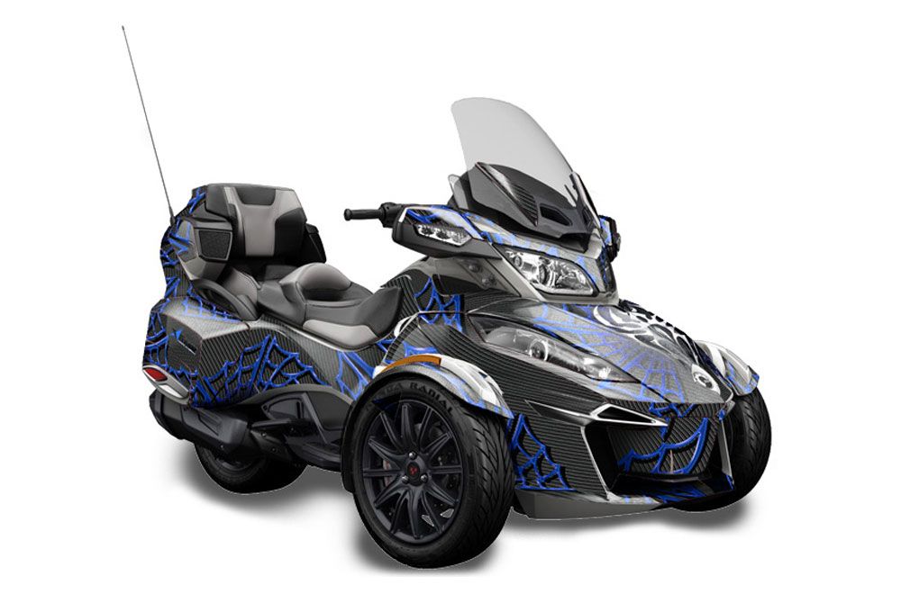 Can Am BRP (RTS) Spyder w/ Trim Kit Graphic Kit - 2013-2016 Widow Maker Blue