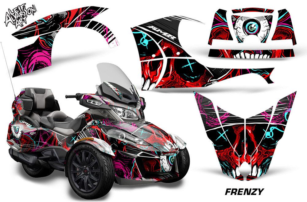 Can Am BRP (RTS) Spyder w/ Trim Kit Graphic Kit - 2013-2016 Frenzy Red