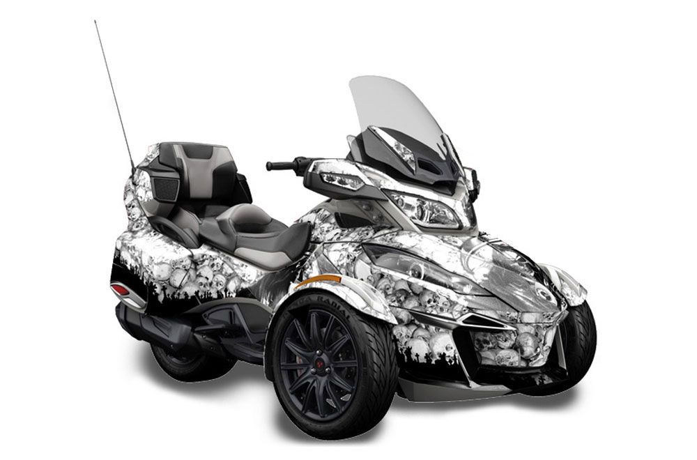 Can Am BRP (RTS) Spyder w/ Trim Kit Graphic Kit - 2013-2016 Reaper White